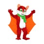 Happy Lightweight Bat Mascot Costume