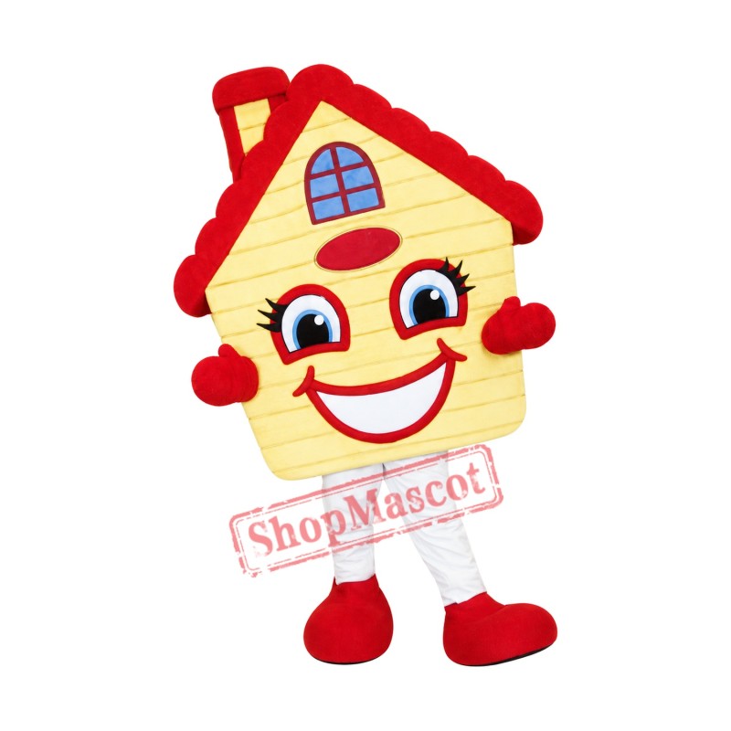 Super Cute House Mascot Costume Super Cute House Mascot Costume