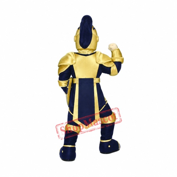 Blue & Yellow Knight Mascot Costume Blue & Yellow Knight Mascot Costume