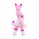 Pink Husky Mascot Costume Pink Husky Mascot Costume