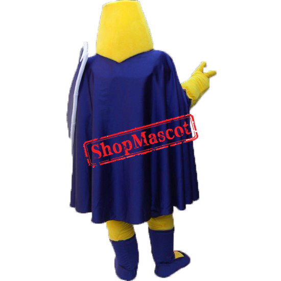 Blue & Yellow Knight Mascot Costume Free Shipping