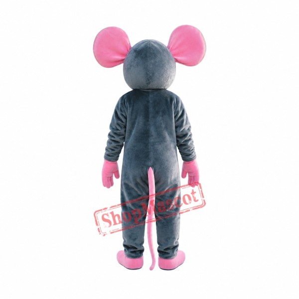 Grey & Pink Mouse Mascot Costume Grey & Pink Mouse Mascot Costume