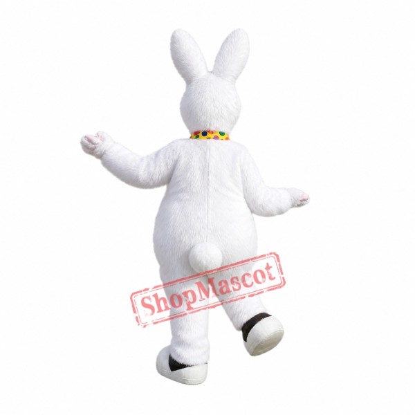 White Furry Rabbit Mascot Costume White Furry Rabbit Mascot Costume