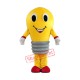Happy Yellow Bulb Mascot Costume Happy Yellow Bulb Mascot Costume