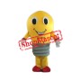 Happy Yellow Bulb Mascot Costume