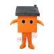 Orange House Mascot Costume Orange House Mascot Costume
