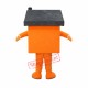 Orange House Mascot Costume Orange House Mascot Costume