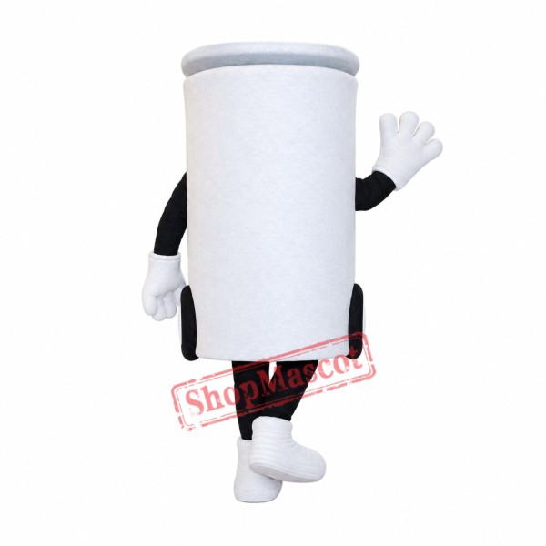 White Recycling Box Mascot Costume White Recycling Box Mascot Costume