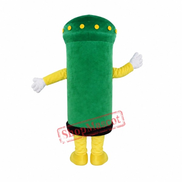 Green Postbox Mascot Costume Green Postbox Mascot Costume