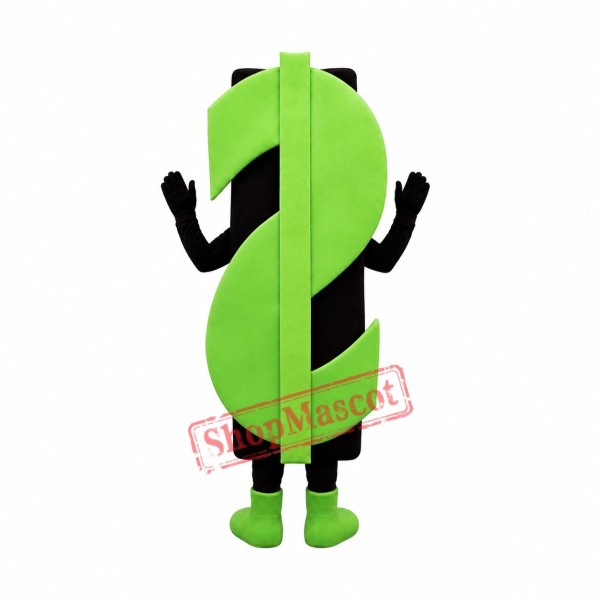 Big Green Dollar Mascot Costume Big Green Dollar Mascot Costume