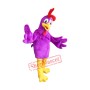 Purple Rooster Mascot Costume