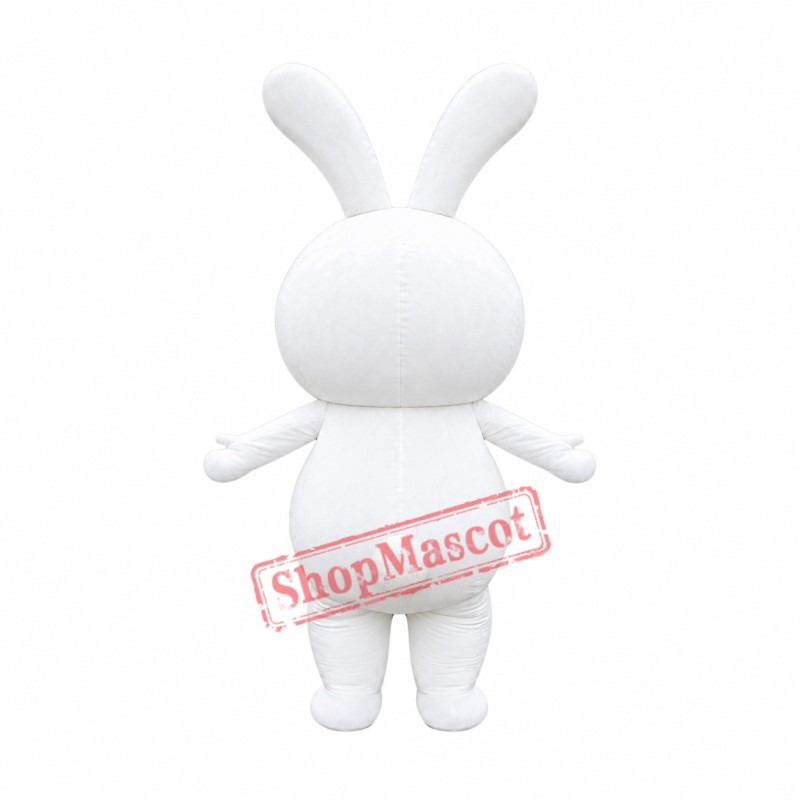 Cartoon White Rabbit Mascot Costume Cartoon White Rabbit Mascot Costume