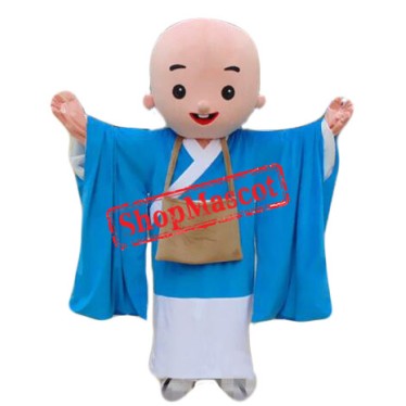 Blue Monk Mascot Costume
