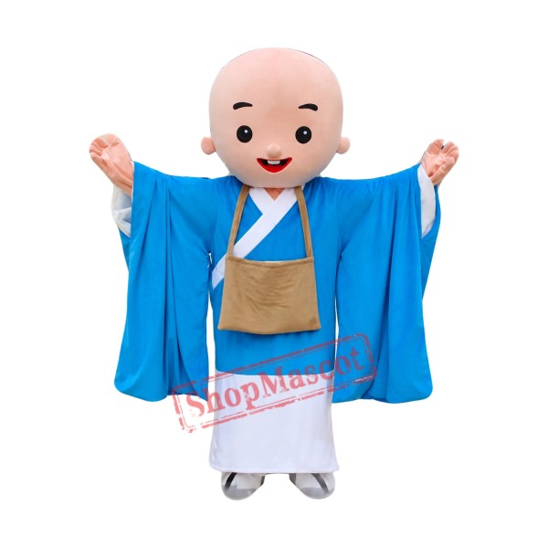 Blue Monk Mascot Costume
