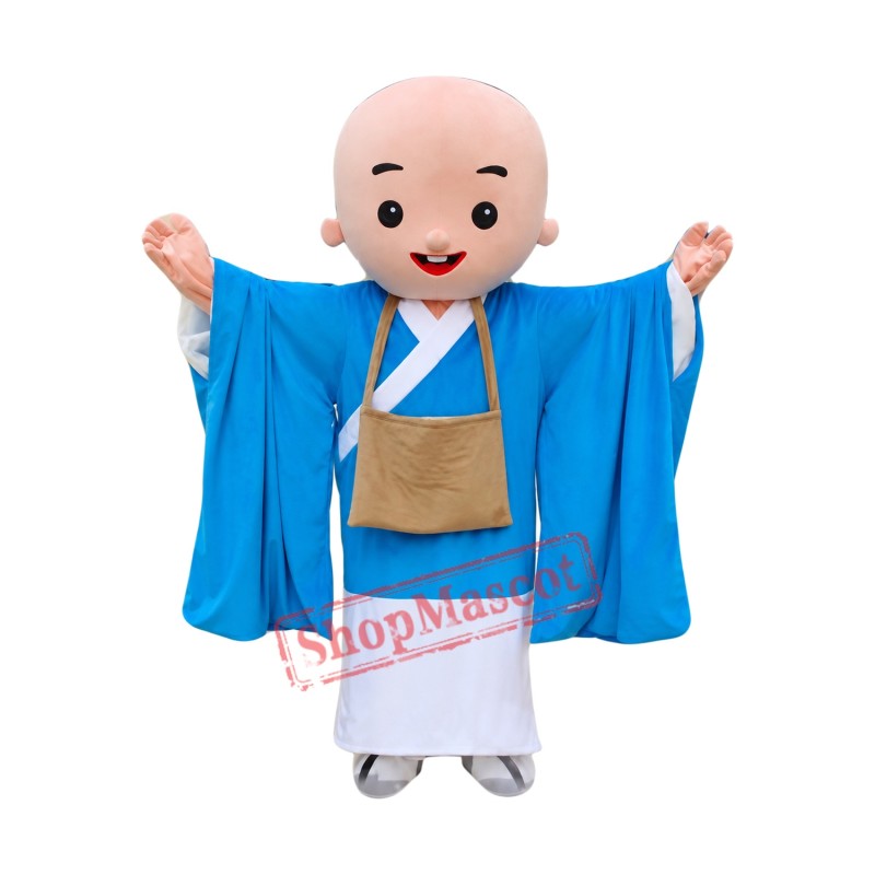 Blue Monk Mascot Costume