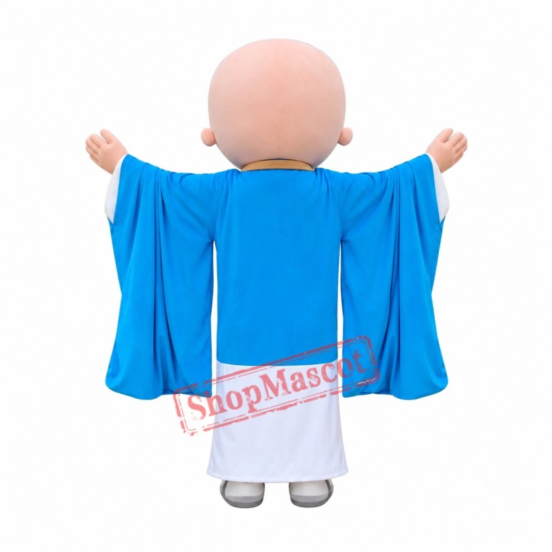 Blue Monk Mascot Costume