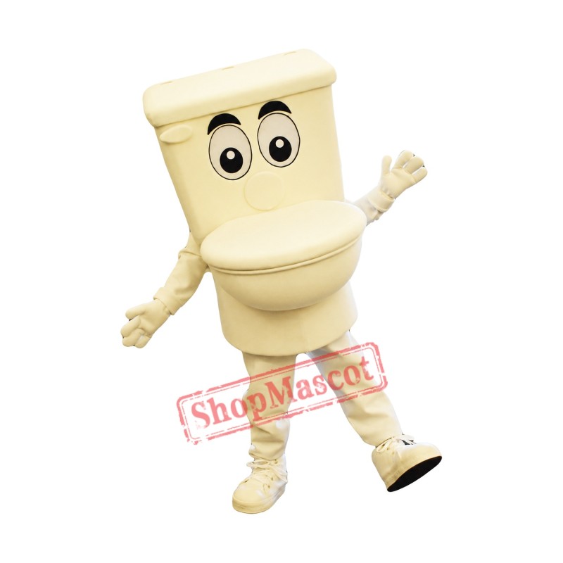 White Toilet Mascot Costume White Toilet Mascot Costume