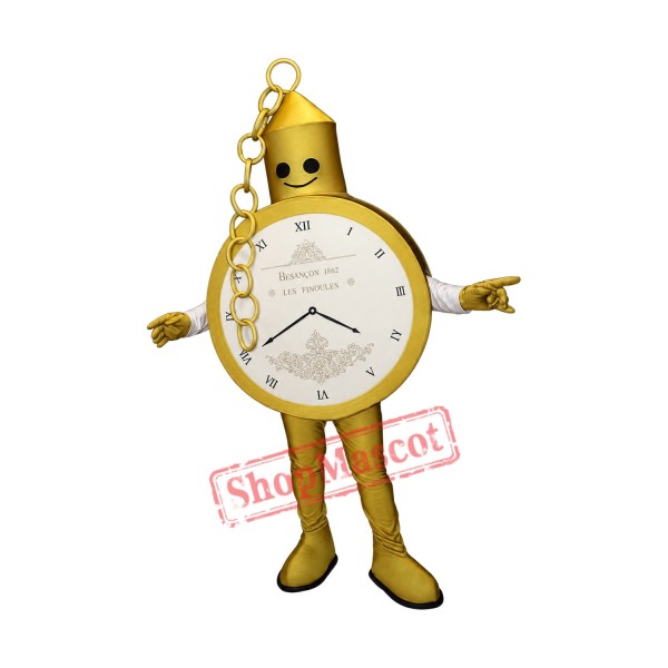 Gold Pocket Watch Mascot Costume