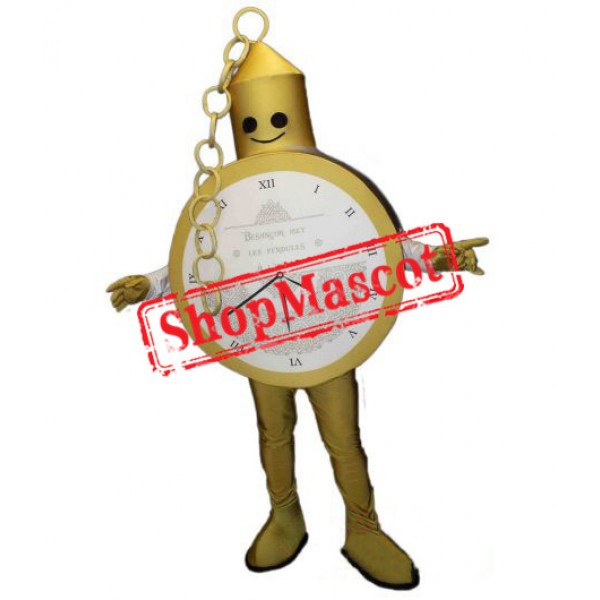 Gold Pocket Watch Mascot Costume