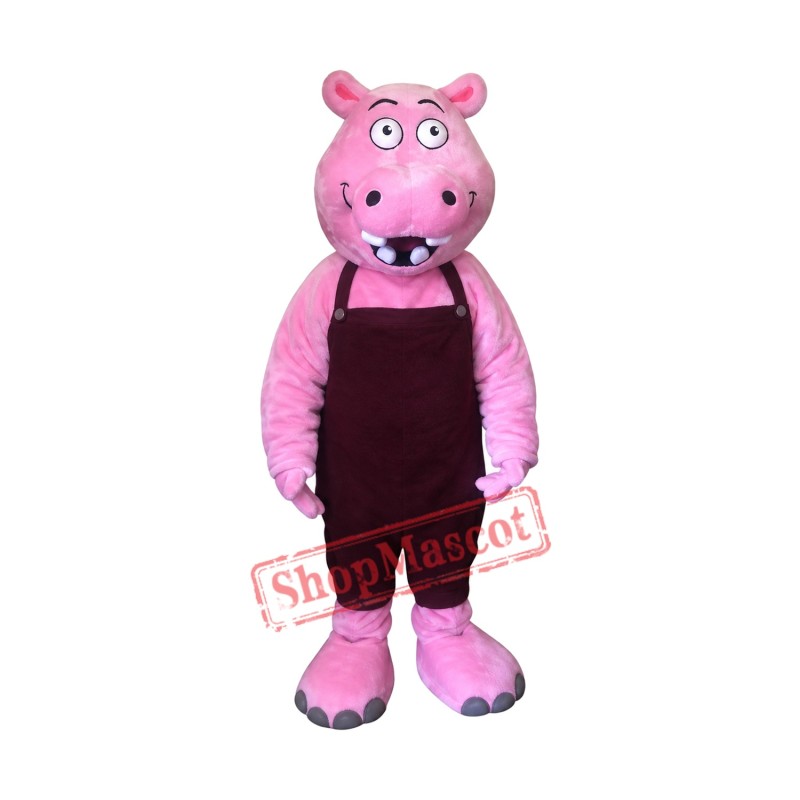 Funny Pink Hippo Mascot Costume Funny Pink Hippo Mascot Costume