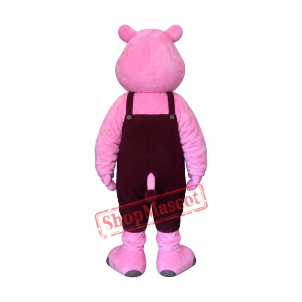 Funny Pink Hippo Mascot Costume Funny Pink Hippo Mascot Costume