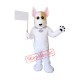 Cute Lightweight White Dog Mascot Costume