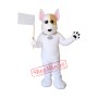 Cute Lightweight White Dog Mascot Costume