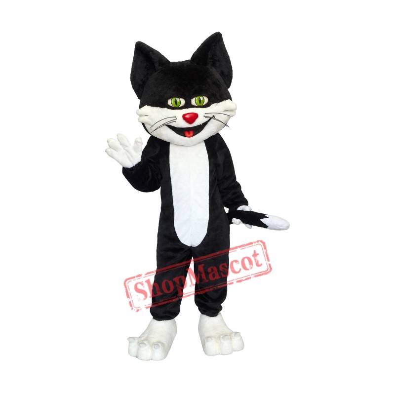 Super Cute Black & White Cat Mascot Costume Super Cute Black & White Cat Mascot Costume