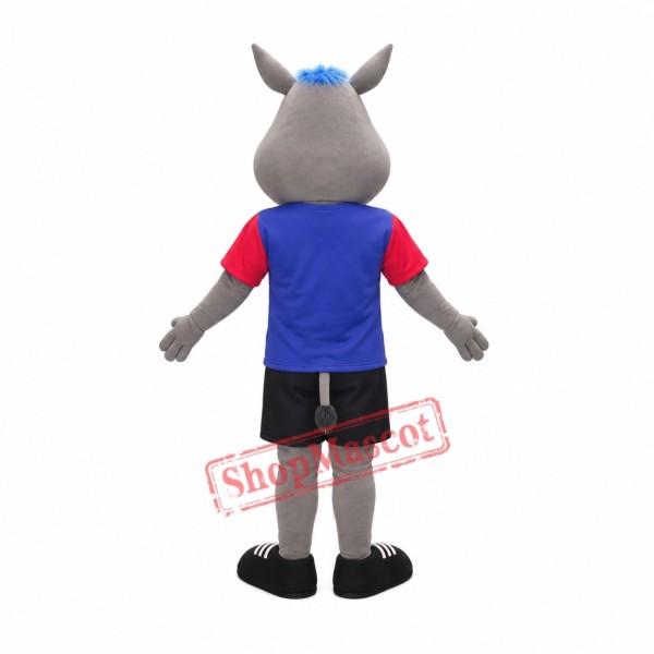 Smiling Rhino Mascot Costume