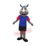 Smiling Rhino Mascot Costume