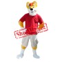Yellow & White Husky Dog Mascot Costume