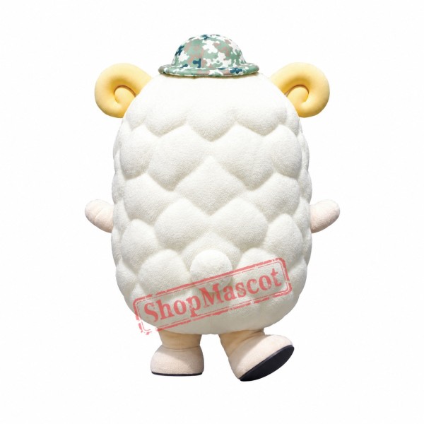 Super Cute White Sheep Mascot Costume Super Cute White Sheep Mascot Costume