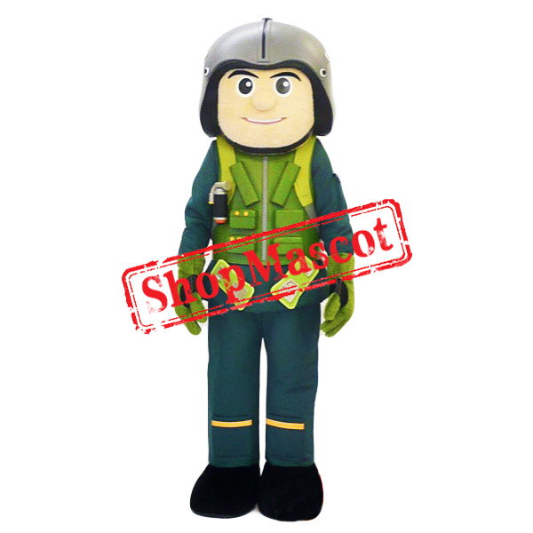 Pilot Man Mascot Costume