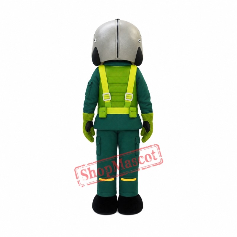 Pilot Man Mascot Costume Pilot Man Mascot Costume