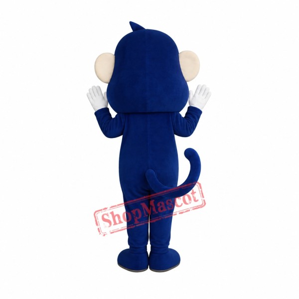 Happy Lightweight Blue Monkey Mascot Costume