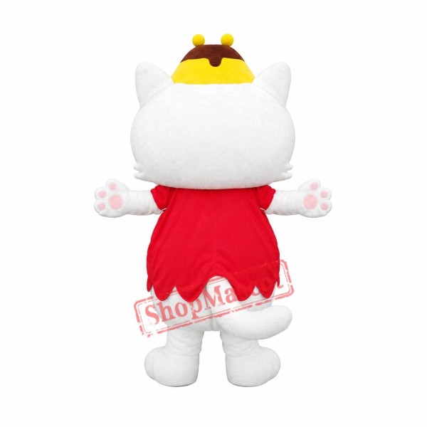 Super Cute Lightweight White Cat Mascot Costume Super Cute Lightweight White Cat Mascot Costume