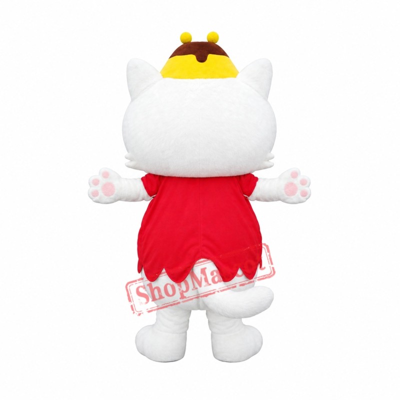Super Cute Lightweight White Cat Mascot Costume