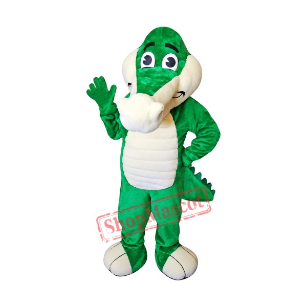 Friendly Lightweight Green Crocodile Mascot Costume