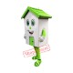 Green Lightweight House Mascot Costume Green Lightweight House Mascot Costume