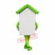 Green Lightweight House Mascot Costume Green Lightweight House Mascot Costume