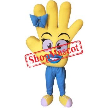 Yellow Hand Mascot Costume