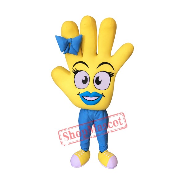 Yellow Hand Mascot Costume