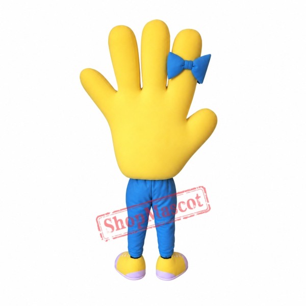 Yellow Hand Mascot Costume Yellow Hand Mascot Costume