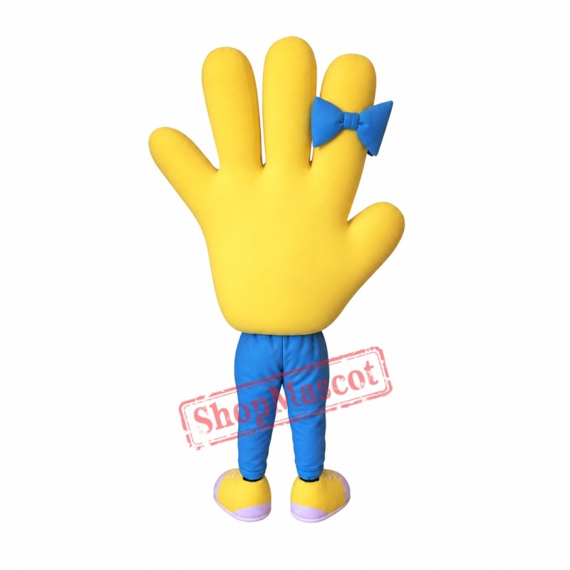 Yellow Hand Mascot Costume