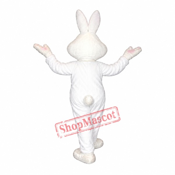 Cute Pink & White Rabbit Mascot Costume Cute Pink & White Rabbit Mascot Costume