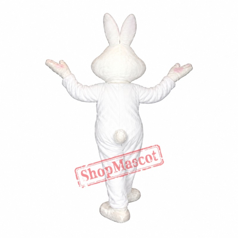 Cute Pink & White Rabbit Mascot Costume Cute Pink & White Rabbit Mascot Costume