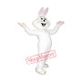 Cute Pink & White Rabbit Mascot Costume