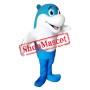 Blue & White Dolphin Mascot Costume