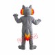 Fierce Grey Wolf Mascot Costume