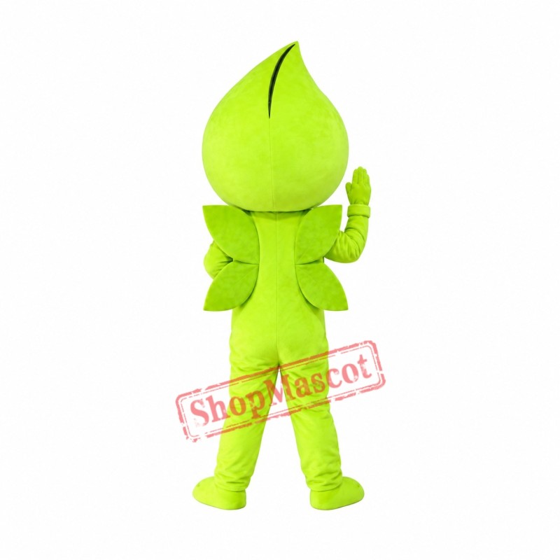 Green Water Drop Mascot Costume